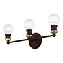 7_Lansdale 3 Light Bronze ADA Vanity Sconce with Antique Brass Accents more views