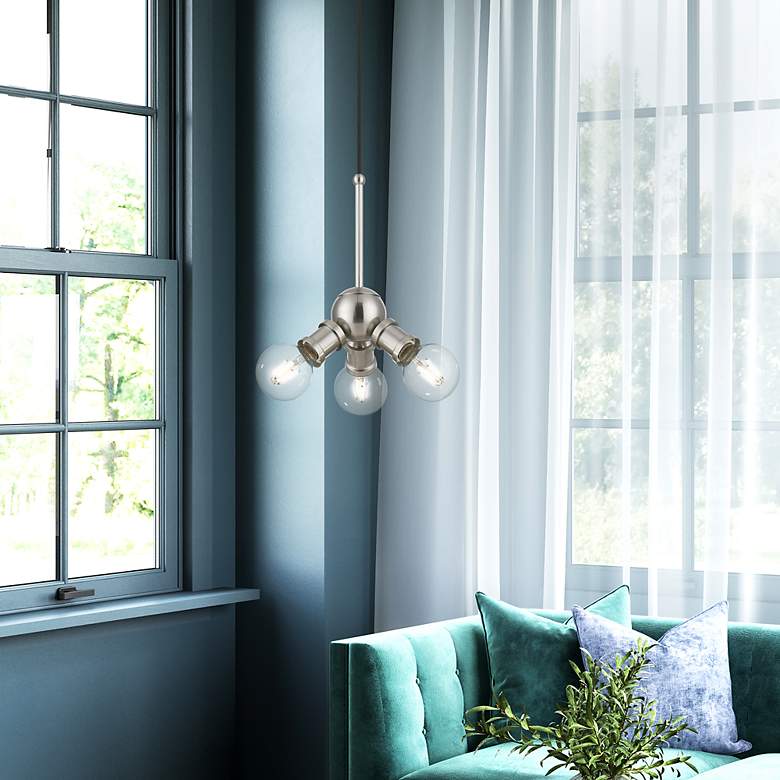 Image 7 Lansdale 3 Light Brushed Nickel Pendant more views