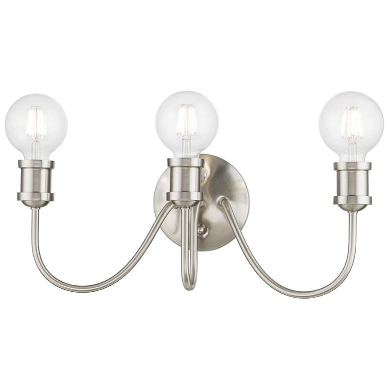 Image 1 Lansdale 3 Light Brushed Nickel Vanity Sconce