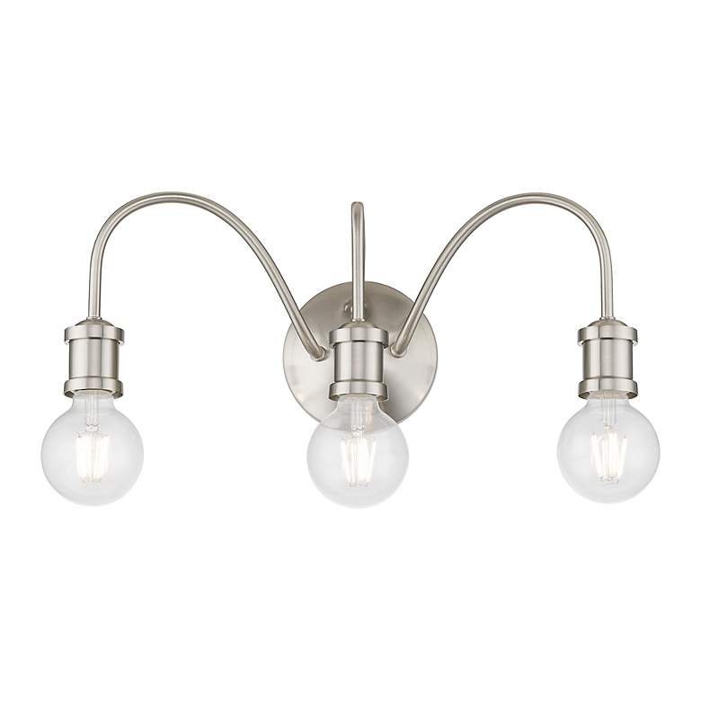 Image 4 Lansdale 3 Light Brushed Nickel Vanity Sconce more views