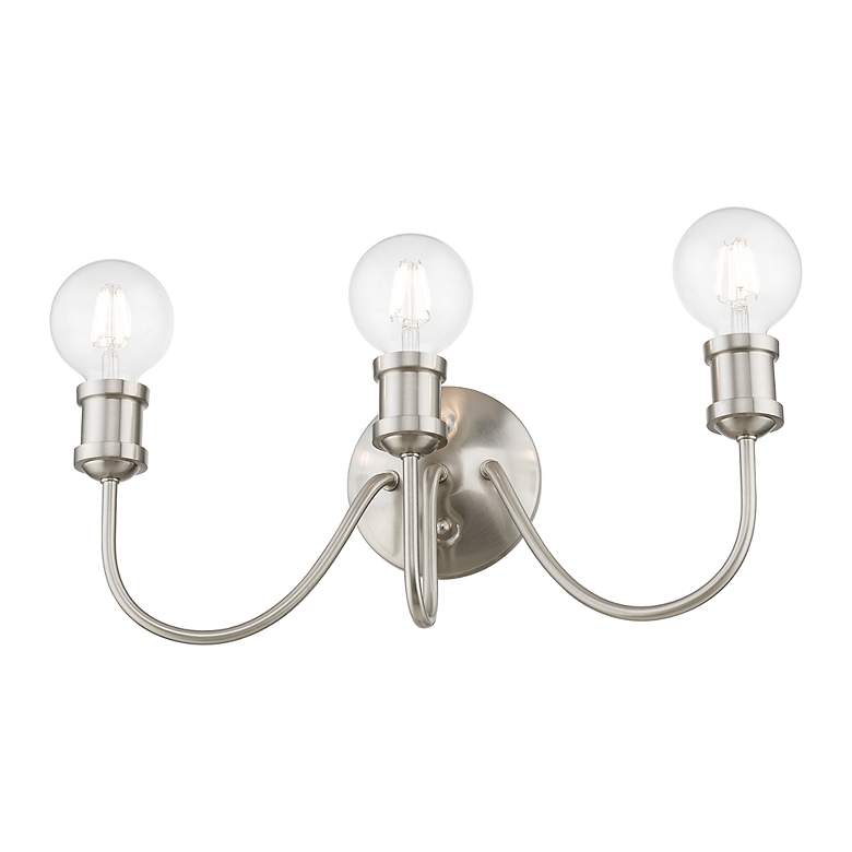 Image 5 Lansdale 3 Light Brushed Nickel Vanity Sconce more views