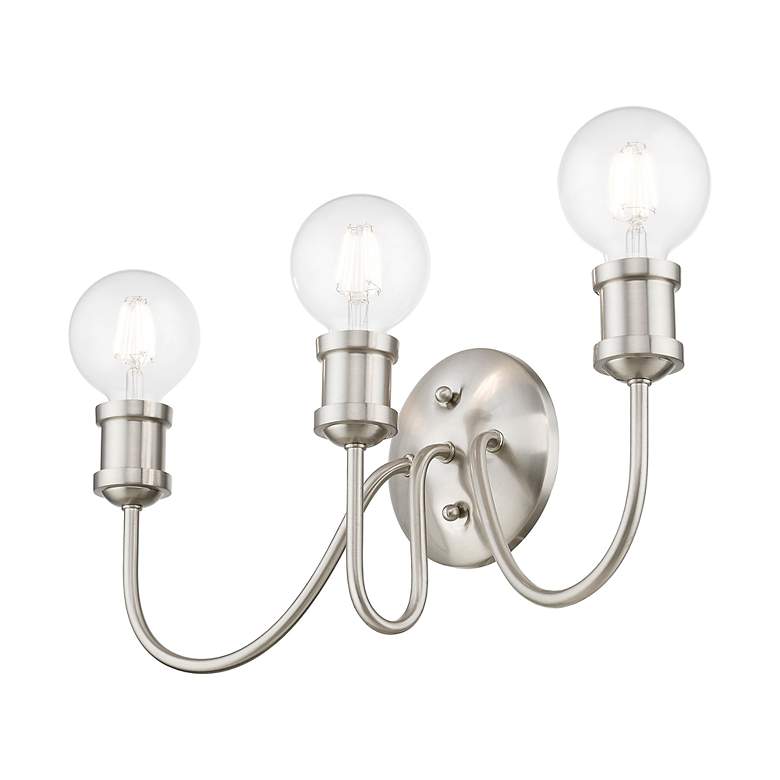 Image 6 Lansdale 3 Light Brushed Nickel Vanity Sconce more views