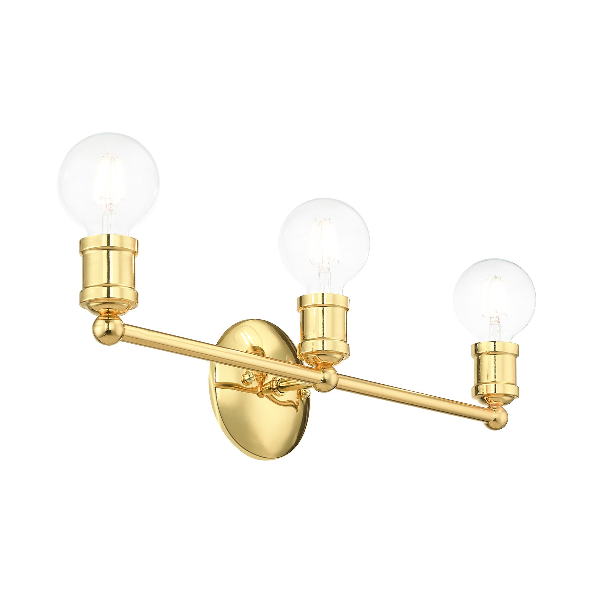 Lansdale 3 Light Polished Brass Bath Vanity