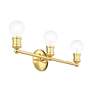 Lansdale 3 Light Polished Brass Bath Vanity