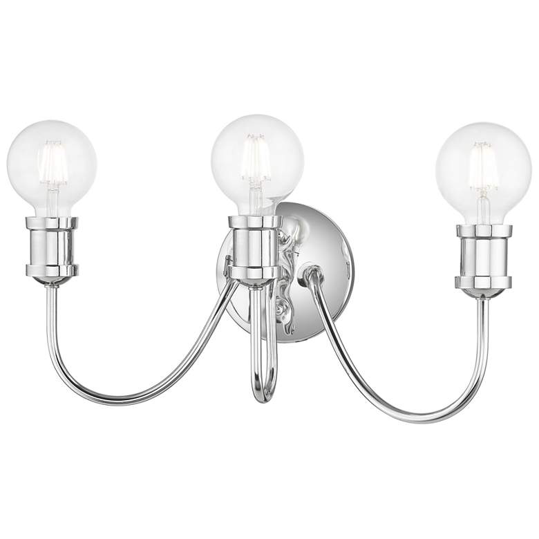 Image 1 Lansdale 3 Light Polished Chrome Vanity Sconce