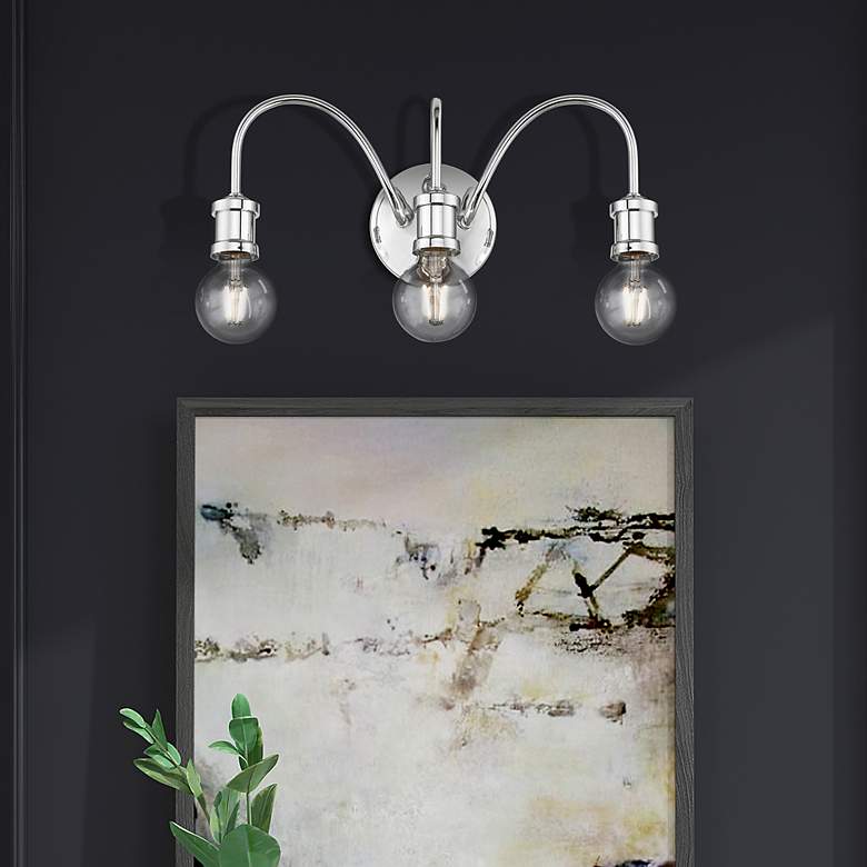 Image 1 Lansdale 3 Light Polished Chrome Vanity Sconce