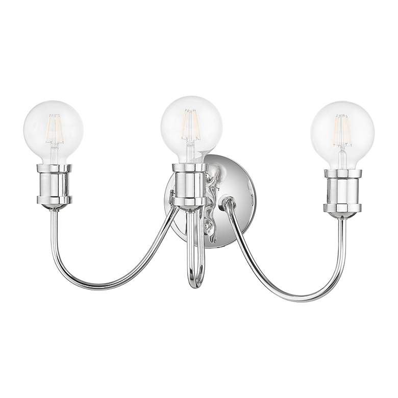 Image 3 Lansdale 3 Light Polished Chrome Vanity Sconce more views