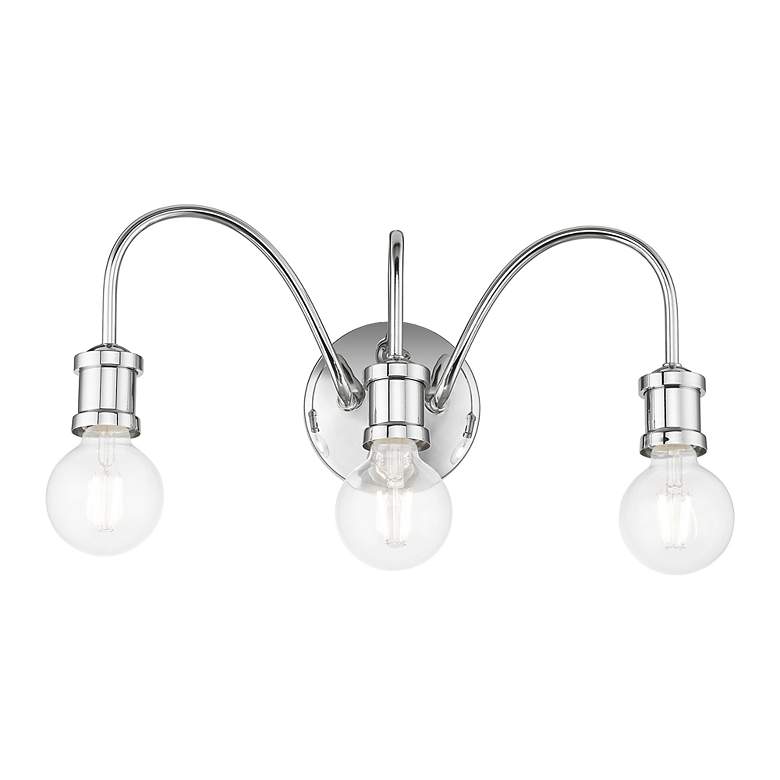 Image 5 Lansdale 3 Light Polished Chrome Vanity Sconce more views