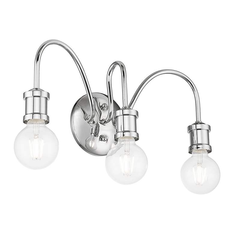 Image 6 Lansdale 3 Light Polished Chrome Vanity Sconce more views