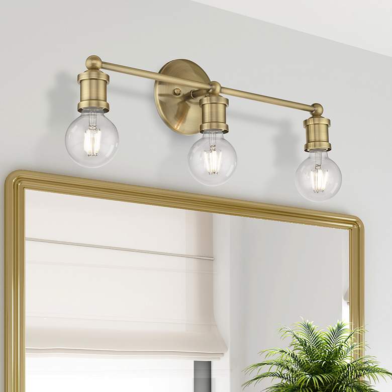 Image 1 Lansdale 3 Light Satin Brass ADA Vanity Sconce