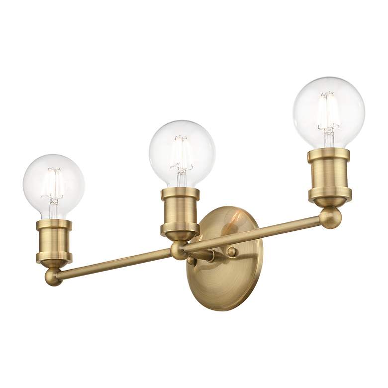 Image 7 Lansdale 3 Light Satin Brass ADA Vanity Sconce more views