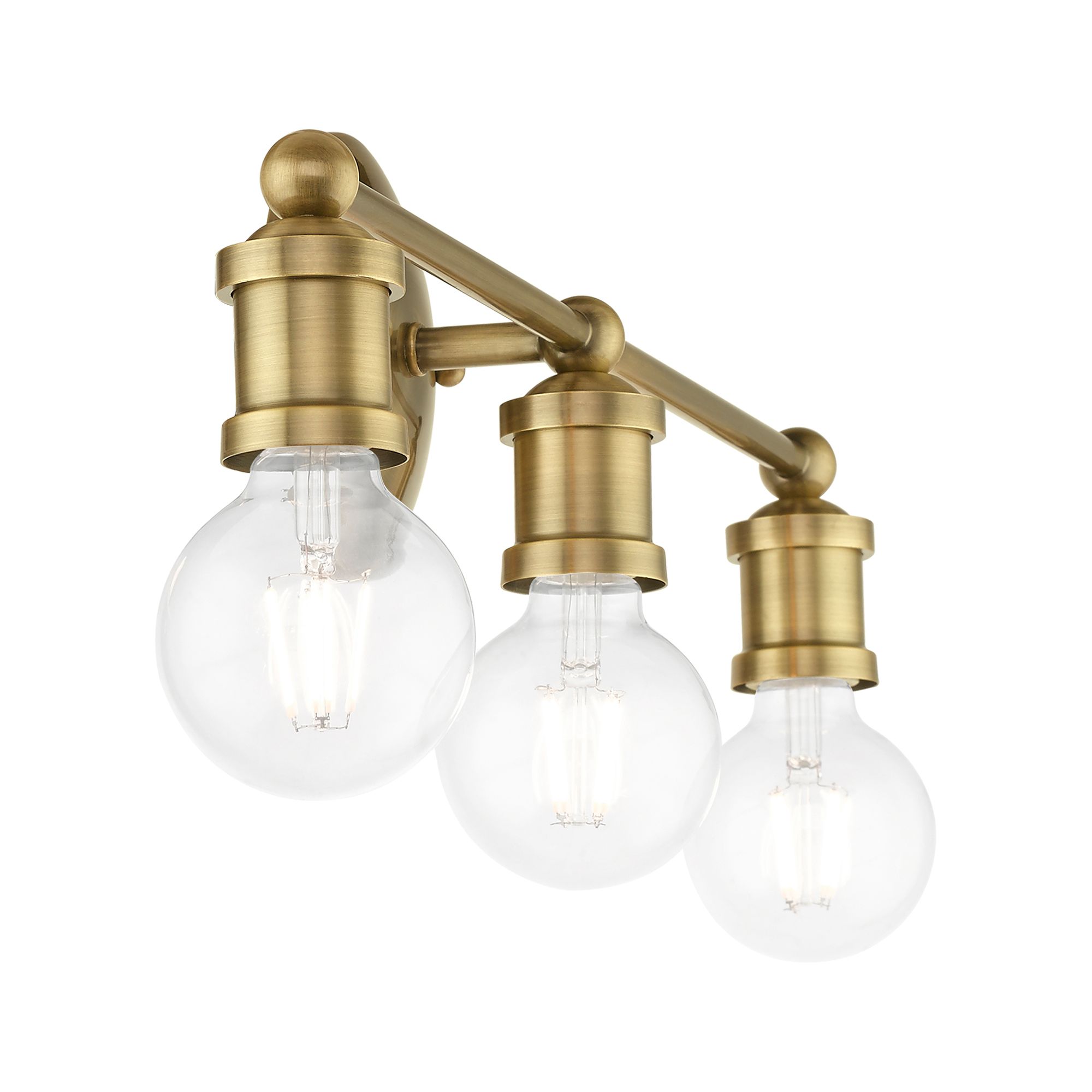 Lansdale 3 Light Satin Brass ADA Vanity Sconce