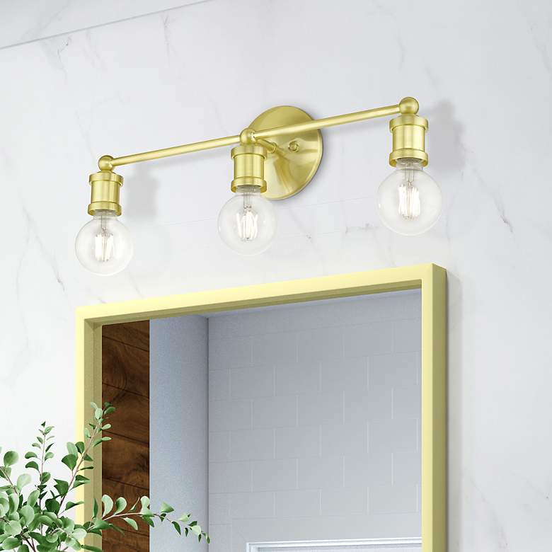 Image 1 Lansdale 3 Light Satin Brass ADA Vanity Sconce