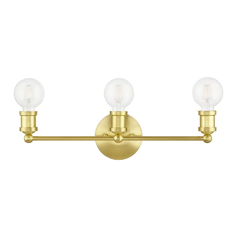 Image 3 Lansdale 3 Light Satin Brass ADA Vanity Sconce more views