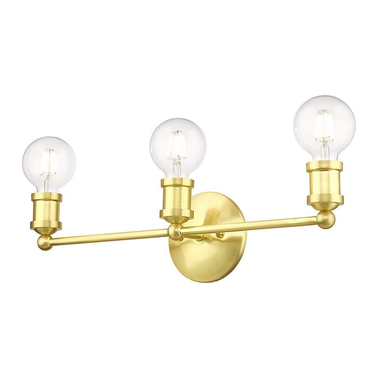 Image 7 Lansdale 3 Light Satin Brass ADA Vanity Sconce more views