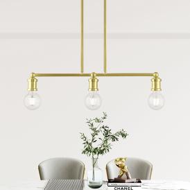 Lansdale 3 Light Satin Brass Linear Chandelier Lansdale 3 Light Satin Brass Linear Chandelier