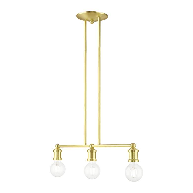 Image 4 Lansdale 3 Light Satin Brass Linear Chandelier more views