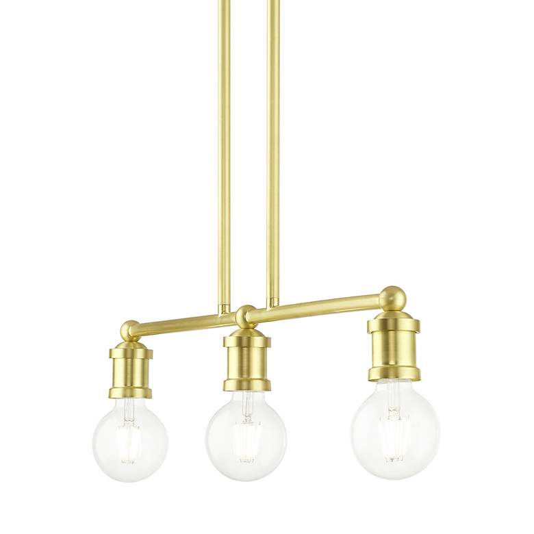Image 6 Lansdale 3 Light Satin Brass Linear Chandelier more views