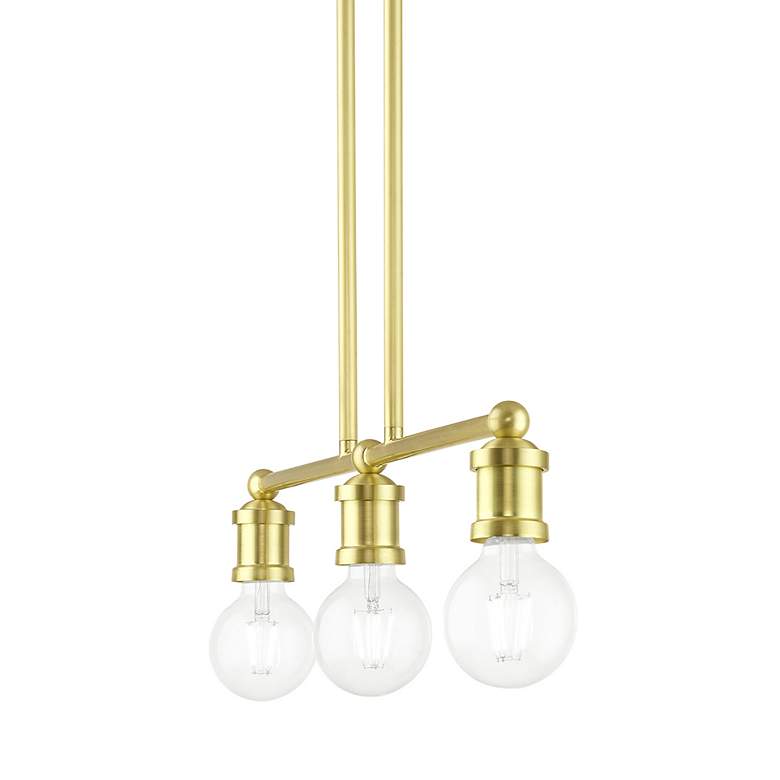 Image 7 Lansdale 3 Light Satin Brass Linear Chandelier more views