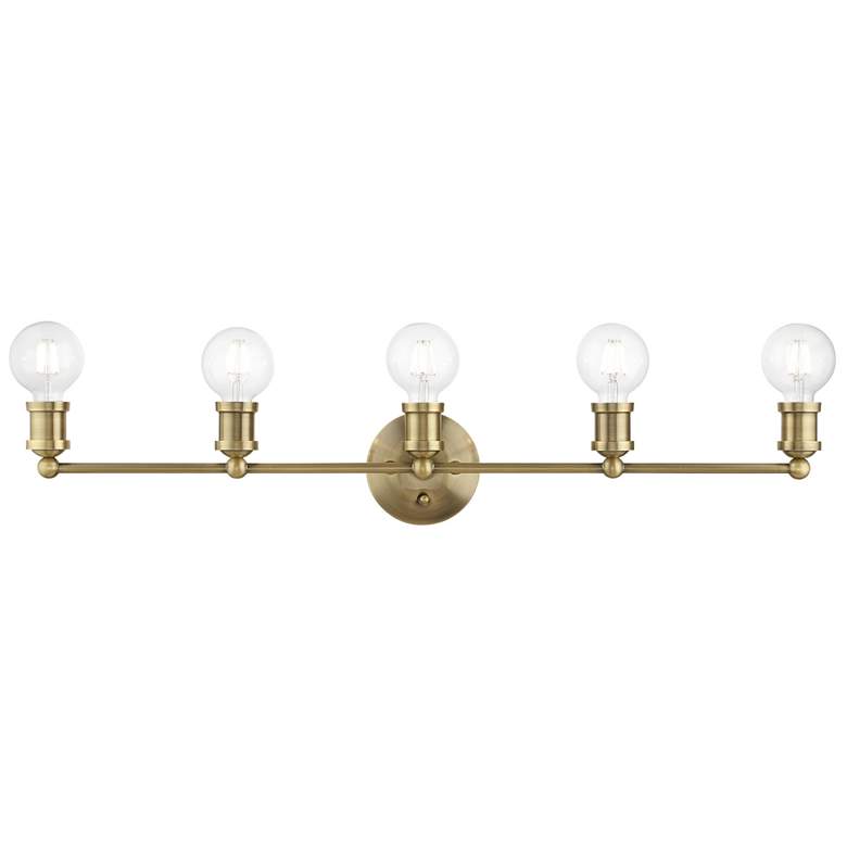 Image 1 Lansdale 5 Light Antique Brass ADA Large Vanity Sconce