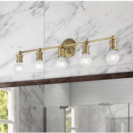 Lansdale 5 Light Antique Brass ADA Large Vanity Sconce Lansdale 5 Light Antique Brass ADA Large Vanity Sconce