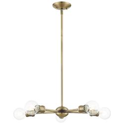 Lansdale 5 Light Antique Brass Chandelier