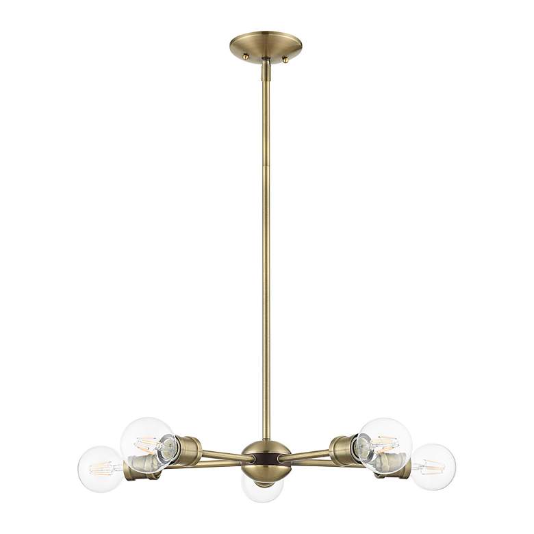 Image 6 Lansdale 5 Light Antique Brass Chandelier more views