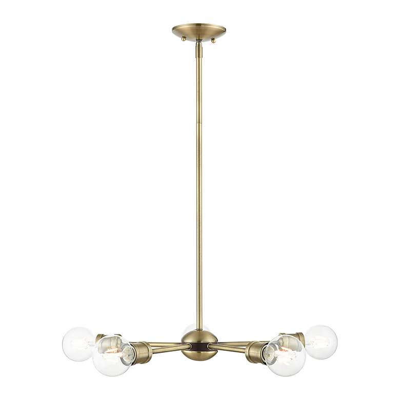 Image 7 Lansdale 5 Light Antique Brass Chandelier more views