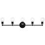 2_Lansdale 5 Light Black Large ADA Vanity Sconce with Brushed Nickel Accents
