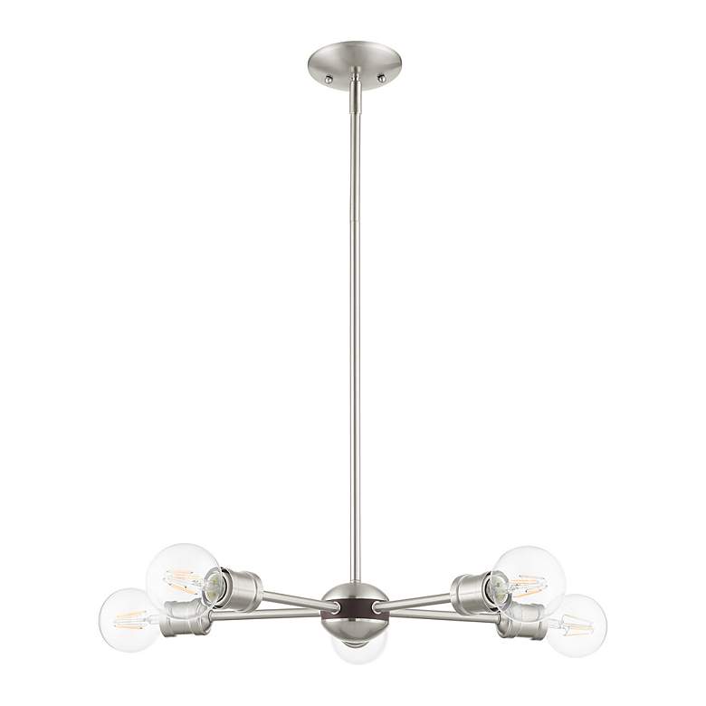 Image 3 Lansdale 5 Light Brushed Nickel Chandelier more views