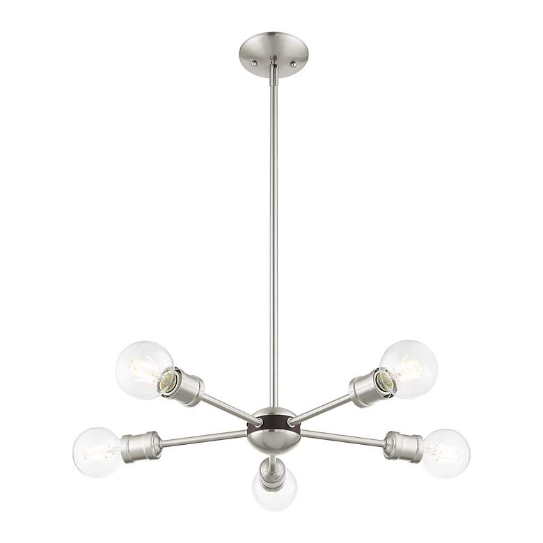 Image 6 Lansdale 5 Light Brushed Nickel Chandelier more views