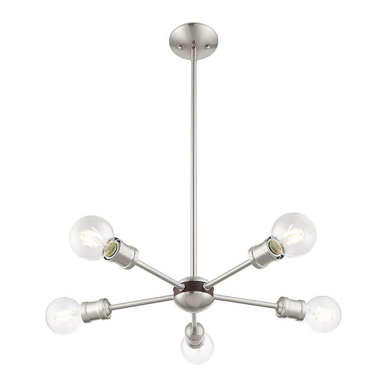 Image 7 Lansdale 5 Light Brushed Nickel Chandelier more views