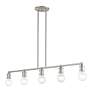 5_Lansdale 5 Light Brushed Nickel Large Linear Chandelier more views