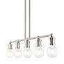 6_Lansdale 5 Light Brushed Nickel Large Linear Chandelier more views