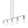 7_Lansdale 5 Light Brushed Nickel Large Linear Chandelier more views
