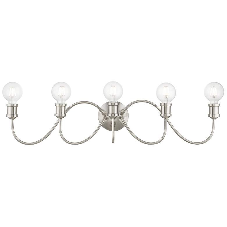 Image 1 Lansdale 5 Light Brushed Nickel Large Vanity Sconce