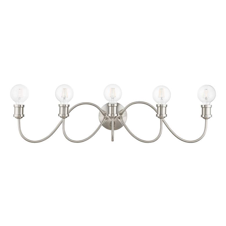 Image 3 Lansdale 5 Light Brushed Nickel Large Vanity Sconce more views