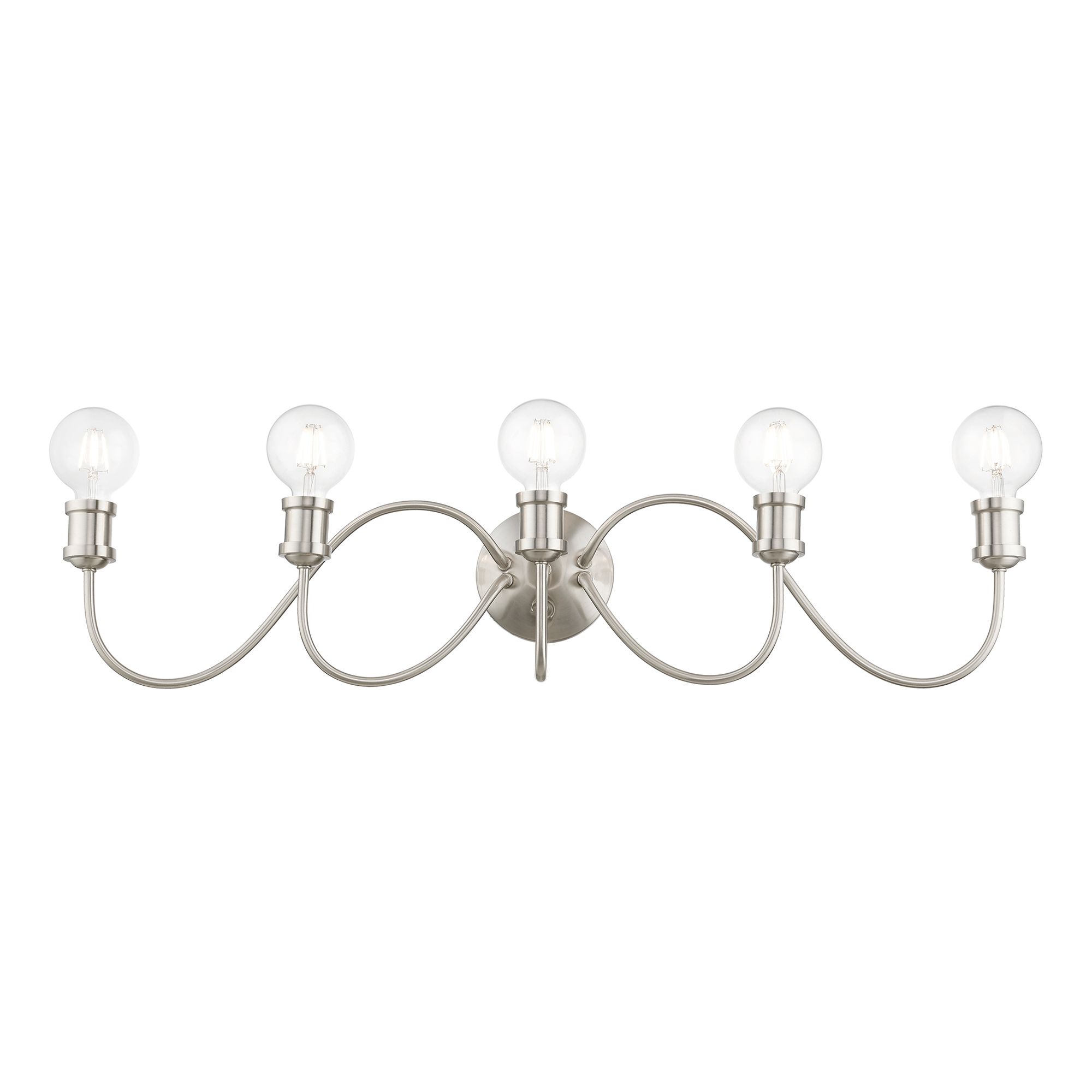 Image 4 Lansdale 5 Light Brushed Nickel Large Vanity Sconce more views