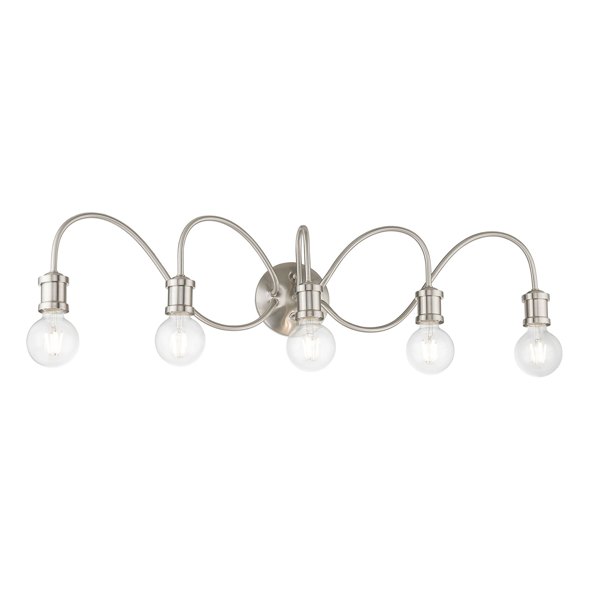 Image 5 Lansdale 5 Light Brushed Nickel Large Vanity Sconce more views