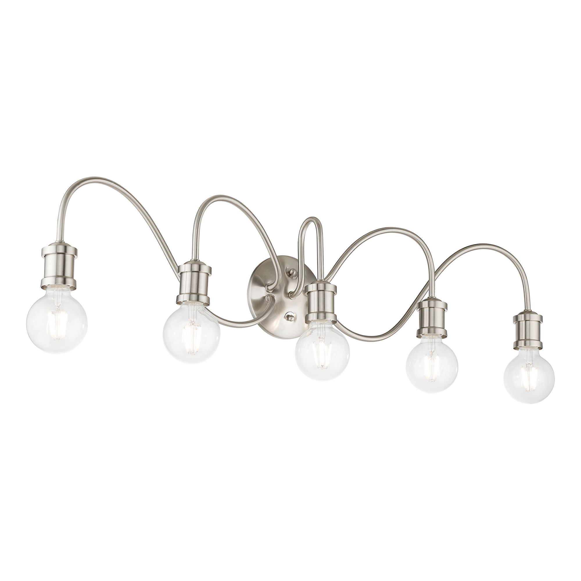 Image 6 Lansdale 5 Light Brushed Nickel Large Vanity Sconce more views