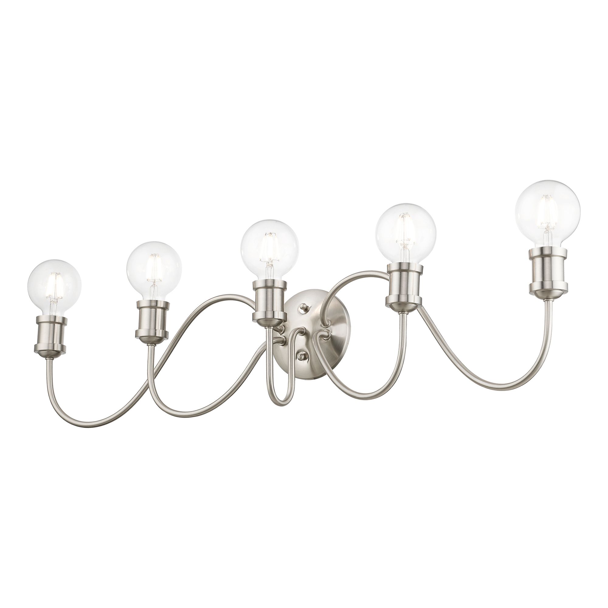 Image 7 Lansdale 5 Light Brushed Nickel Large Vanity Sconce more views