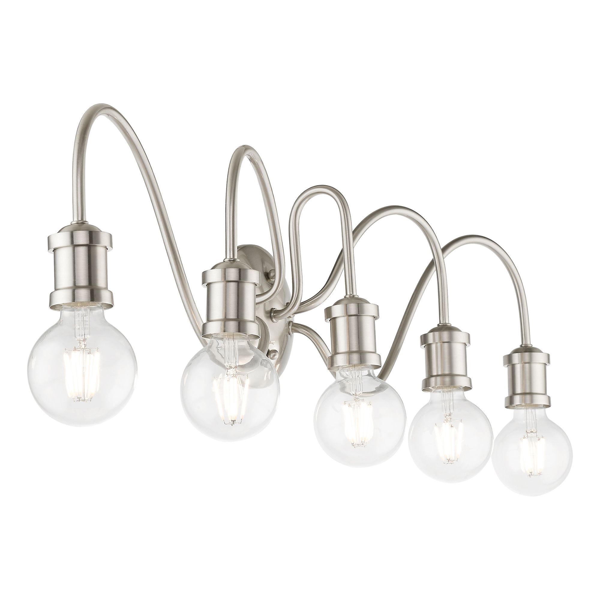 Lansdale 5 Light Brushed Nickel Large Vanity Sconce