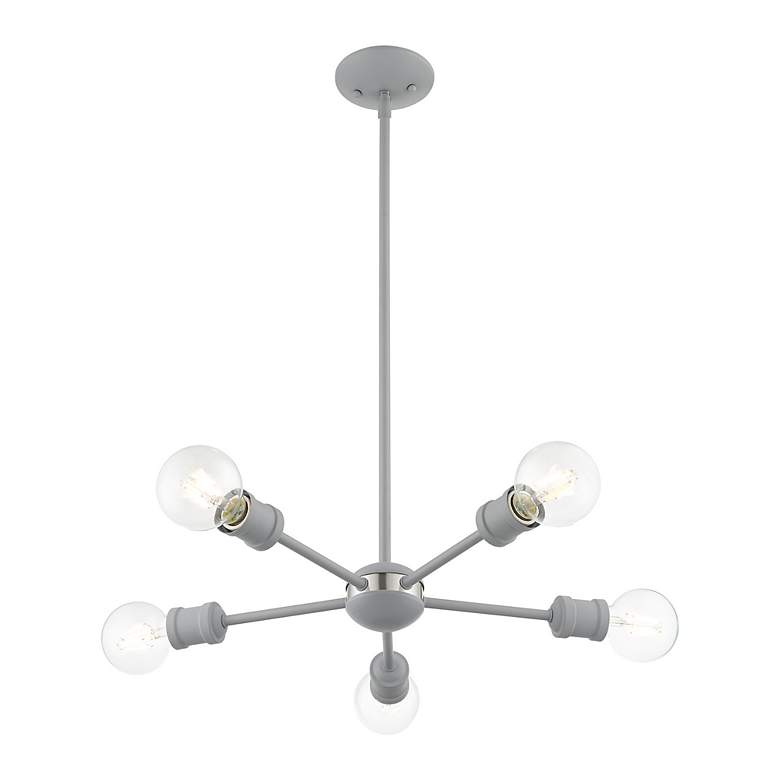 Image 7 Lansdale 5 Light Nordic Gray Chandelier more views