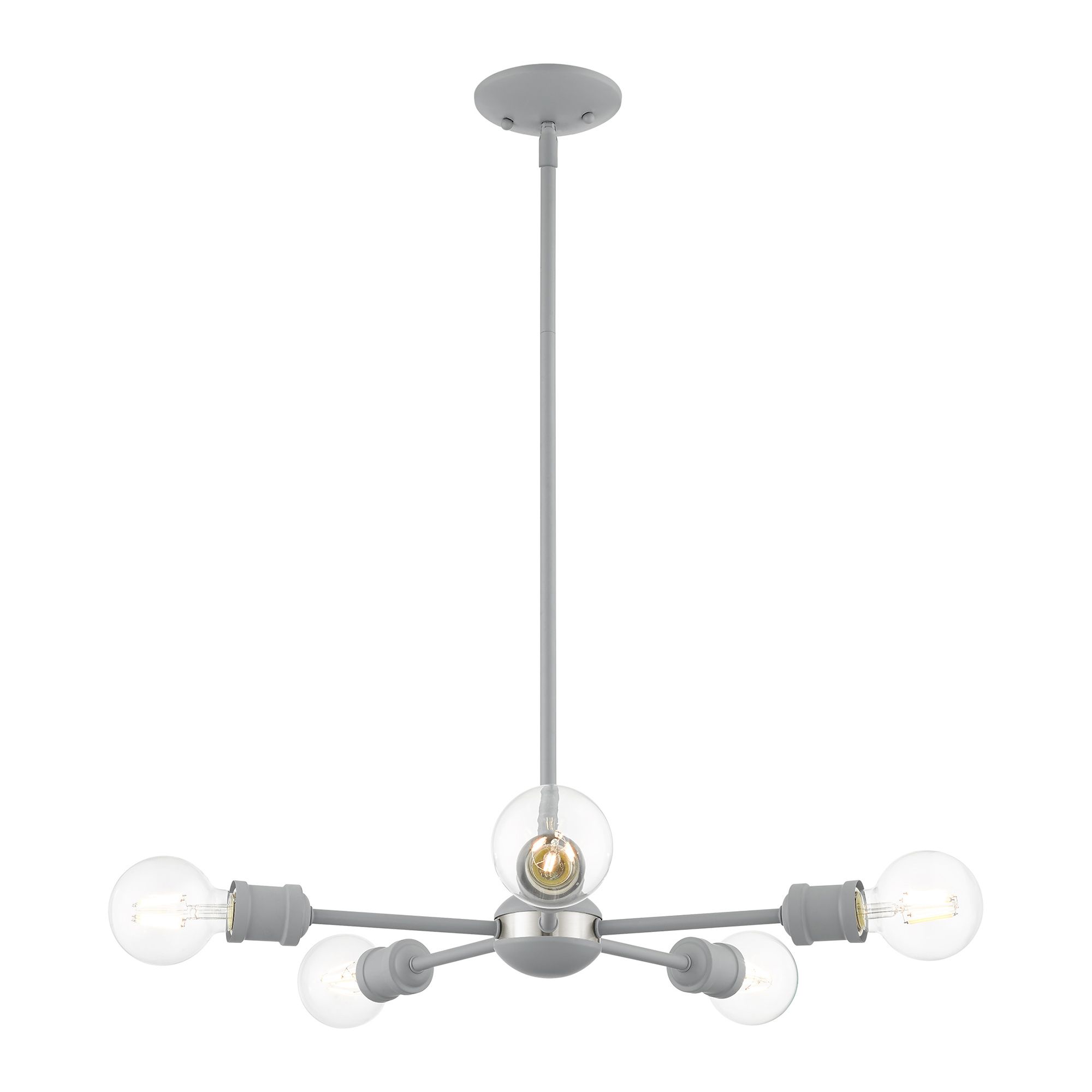 Lansdale 5 Light Nordic Gray Chandelier