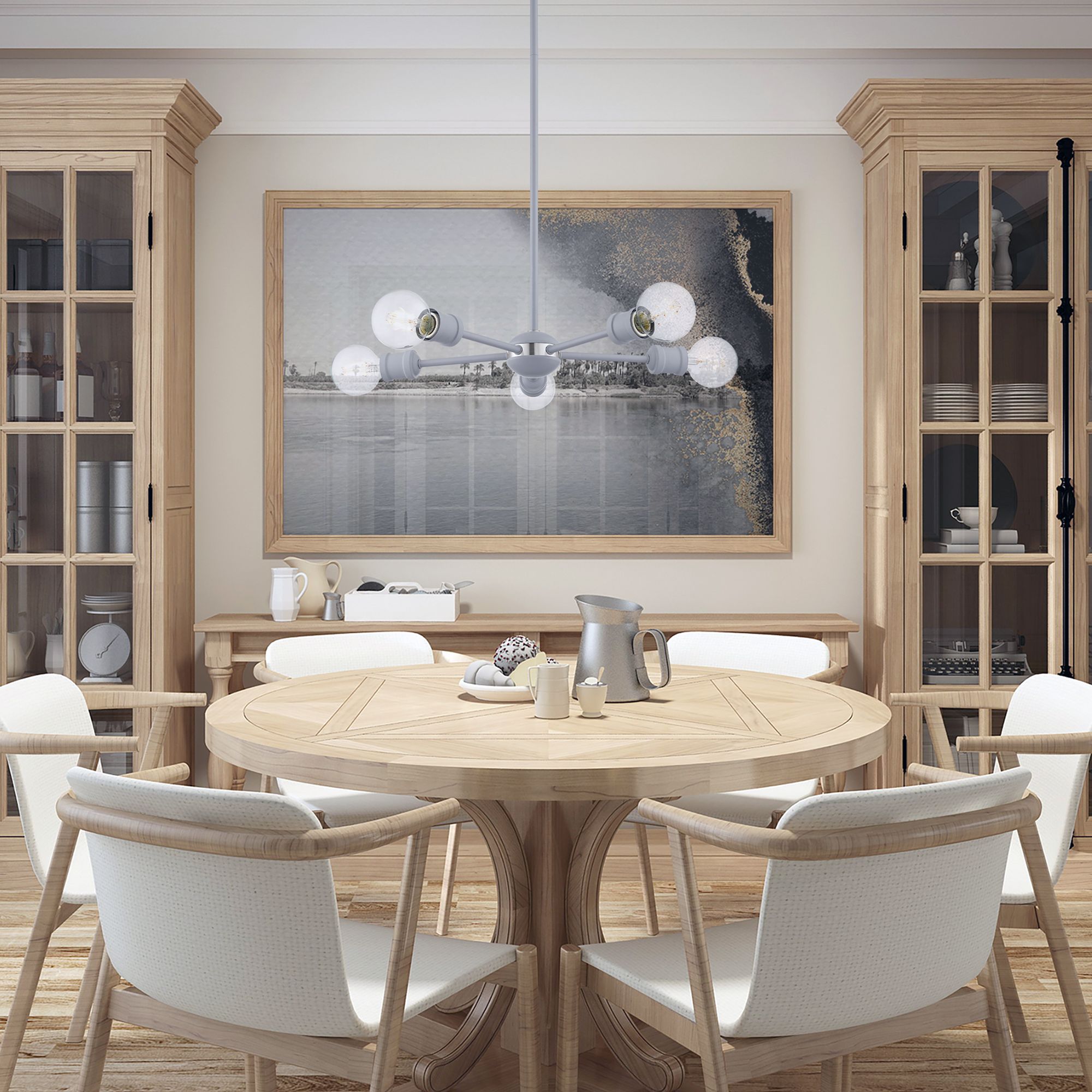 Lansdale 5 Light Nordic Gray Chandelier