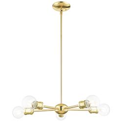 Lansdale 5 Light Polished Brass Chandelier