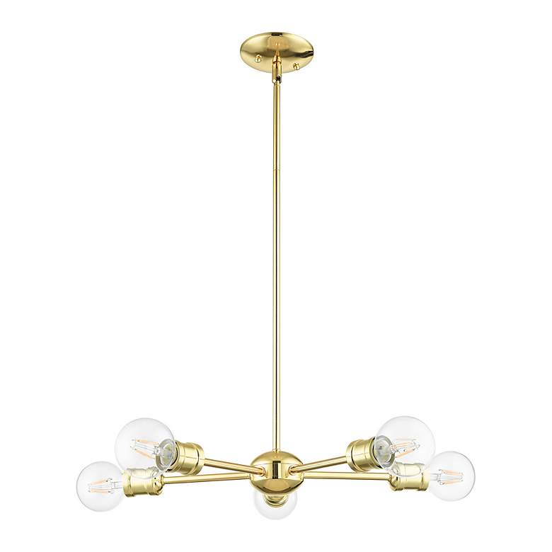 Image 6 Lansdale 5 Light Polished Brass Chandelier more views