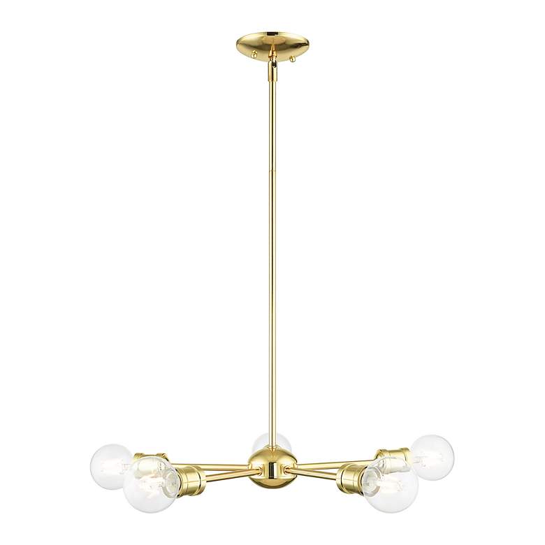 Image 7 Lansdale 5 Light Polished Brass Chandelier more views