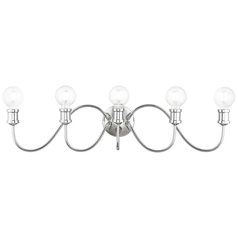 Image 1 Lansdale 5 Light Polished Chrome Large Vanity Sconce