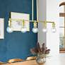 Thumbnail1 of Lansdale 5 Light Satin Brass Large Linear Chandelier